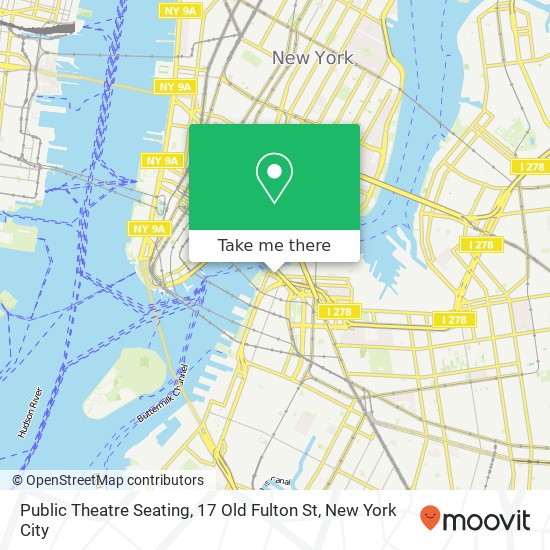 Public Theatre Seating, 17 Old Fulton St map