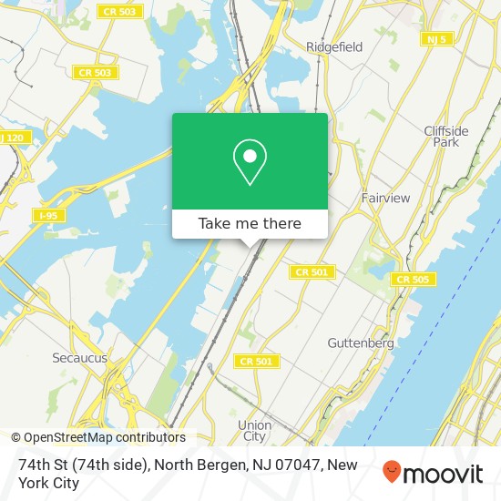 74th St (74th side), North Bergen, NJ 07047 map