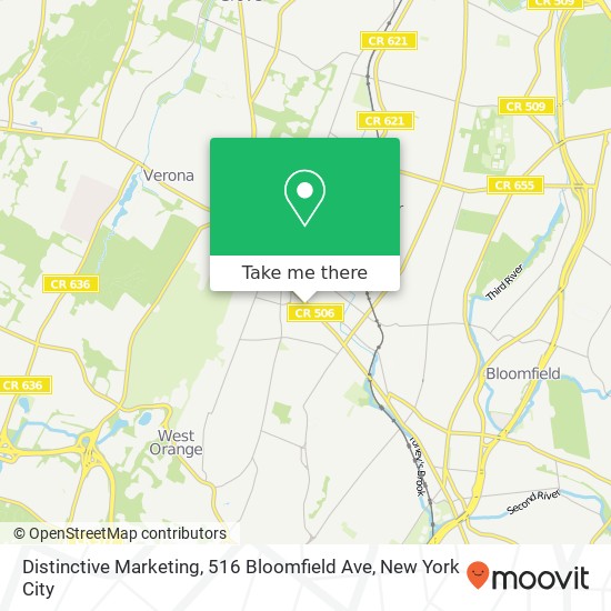 Distinctive Marketing, 516 Bloomfield Ave map