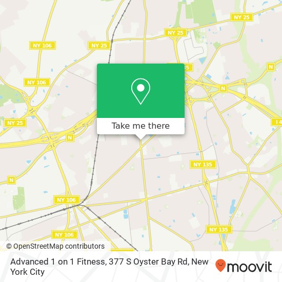 Advanced 1 on 1 Fitness, 377 S Oyster Bay Rd map