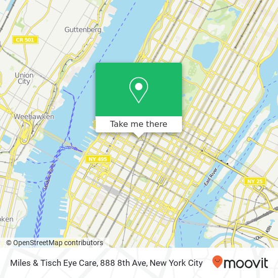Mapa de Miles & Tisch Eye Care, 888 8th Ave