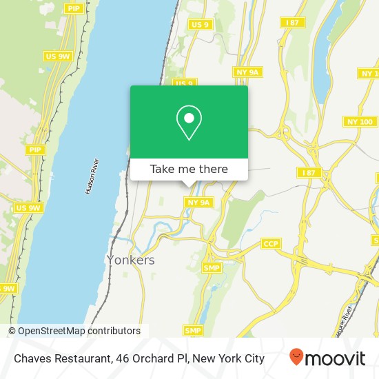 Chaves Restaurant, 46 Orchard Pl map