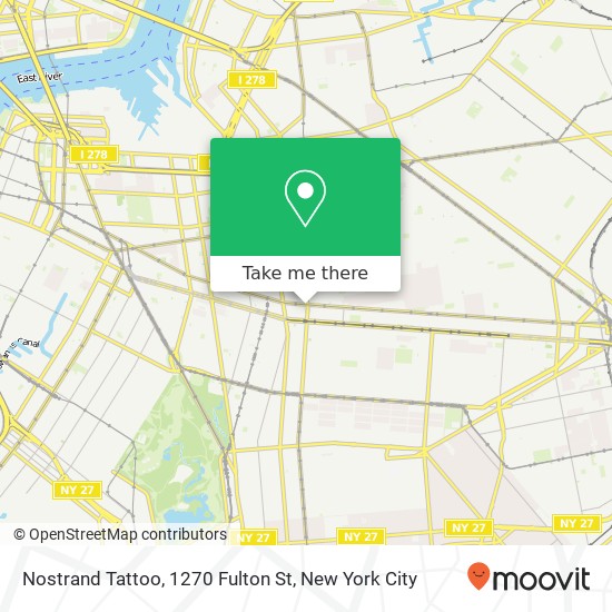 Mapa de Nostrand Tattoo, 1270 Fulton St