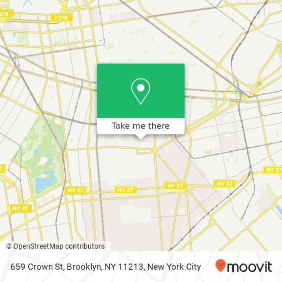 Mapa de 659 Crown St, Brooklyn, NY 11213