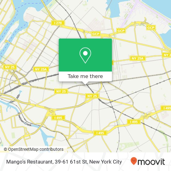 Mapa de Mango's Restaurant, 39-61 61st St