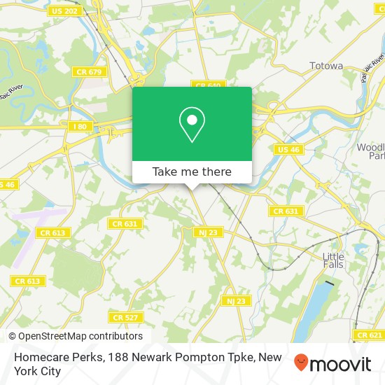 Mapa de Homecare Perks, 188 Newark Pompton Tpke