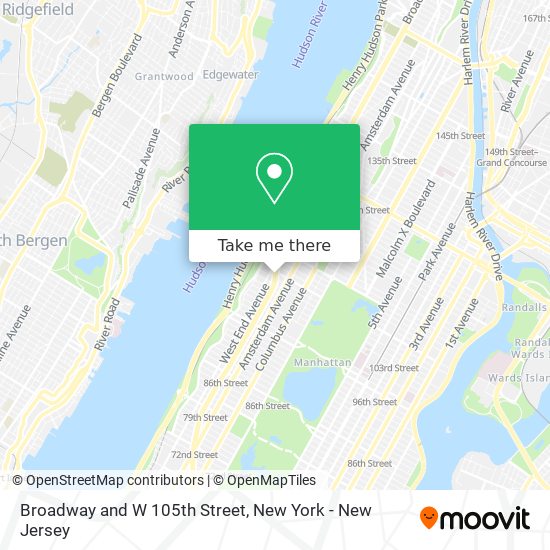 Mapa de Broadway and W 105th Street