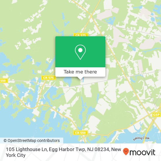 105 Lighthouse Ln, Egg Harbor Twp, NJ 08234 map