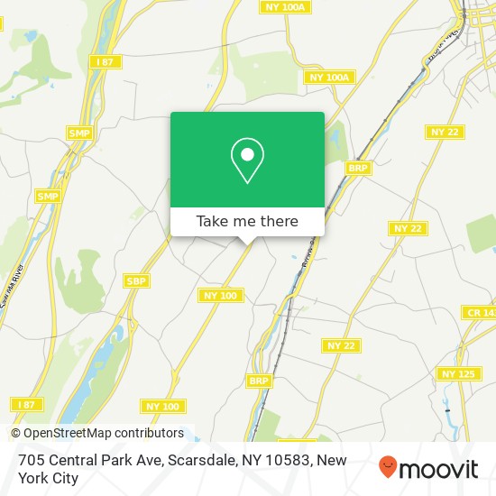 705 Central Park Ave, Scarsdale, NY 10583 map