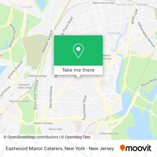Eastwood Manor Caterers map