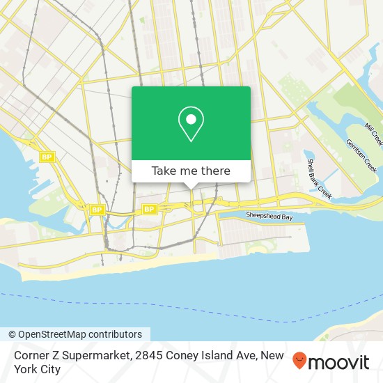 Corner Z Supermarket, 2845 Coney Island Ave map