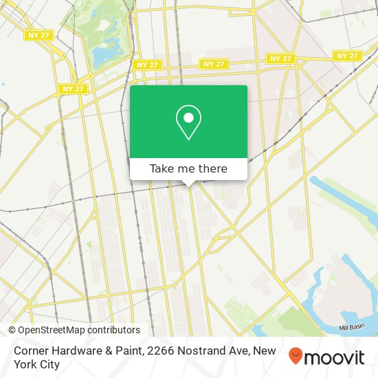 Mapa de Corner Hardware & Paint, 2266 Nostrand Ave
