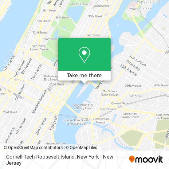 Cornell Tech-Roosevelt Island map