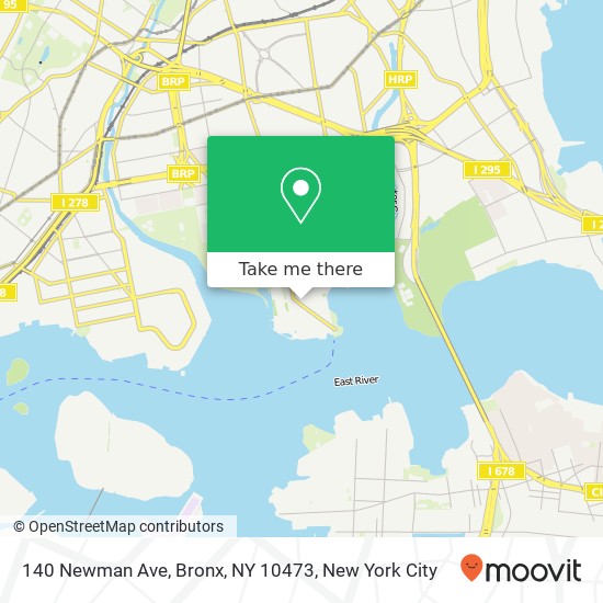 Mapa de 140 Newman Ave, Bronx, NY 10473