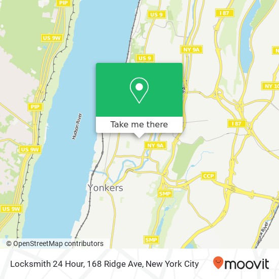 Mapa de Locksmith 24 Hour, 168 Ridge Ave