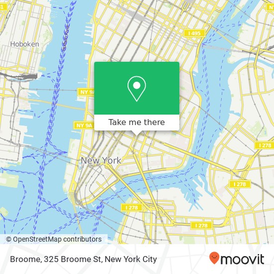 Broome, 325 Broome St map