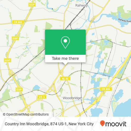 Country Inn Woodbridge, 874 US-1 map