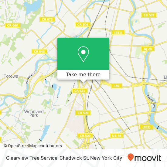 Mapa de Clearview Tree Service, Chadwick St