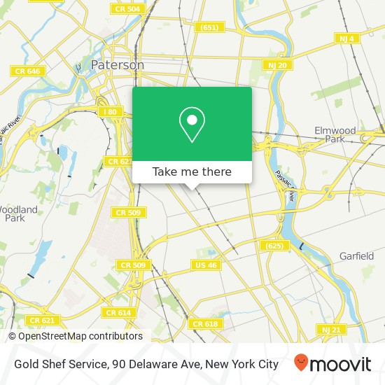 Mapa de Gold Shef Service, 90 Delaware Ave