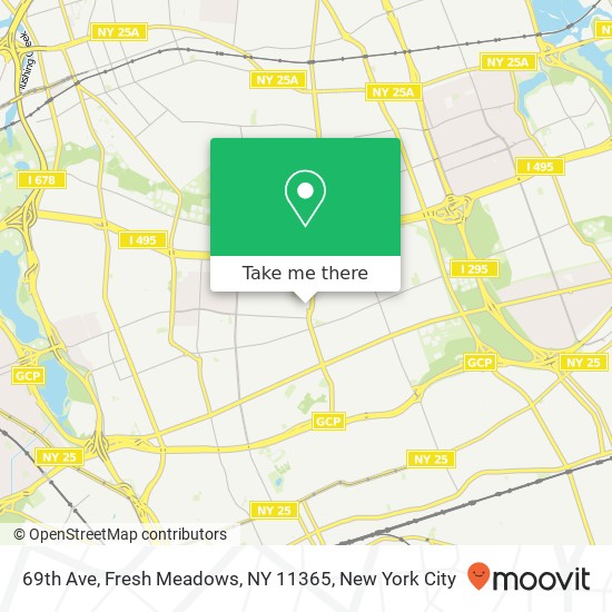 69th Ave, Fresh Meadows, NY 11365 map