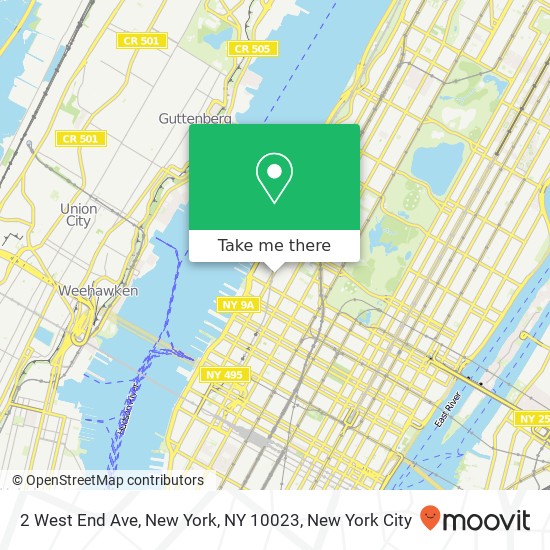 Mapa de 2 West End Ave, New York, NY 10023