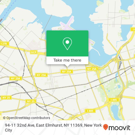 Mapa de 94-11 32nd Ave, East Elmhurst, NY 11369