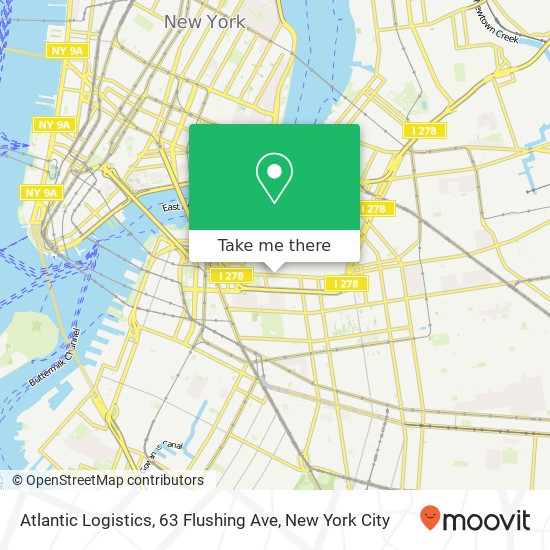 Atlantic Logistics, 63 Flushing Ave map