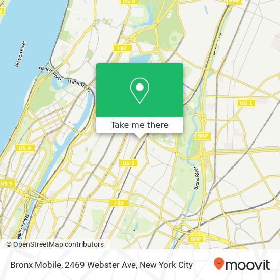 Mapa de Bronx Mobile, 2469 Webster Ave