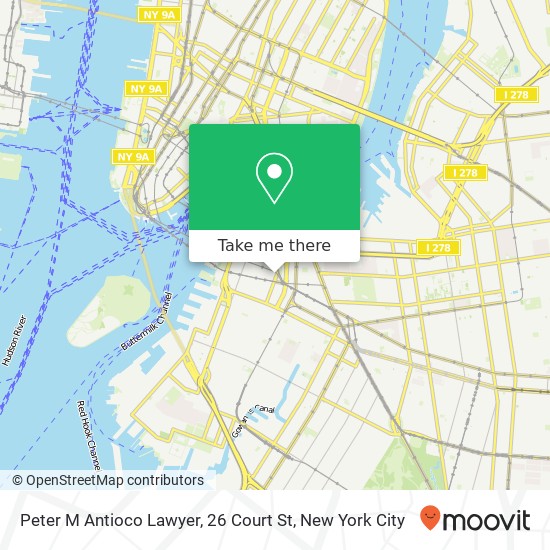 Peter M Antioco Lawyer, 26 Court St map