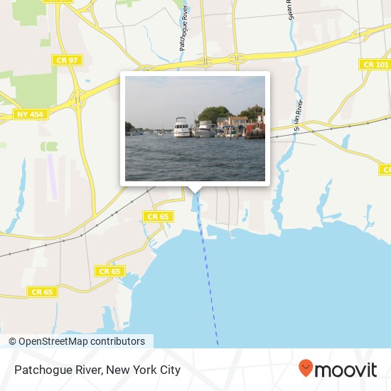 Mapa de Patchogue River