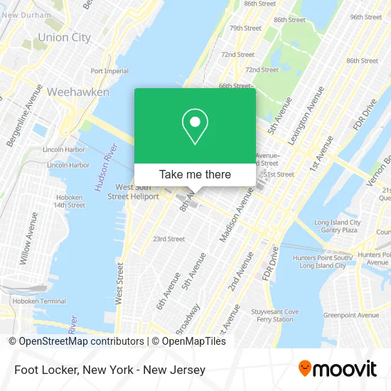Foot Locker map
