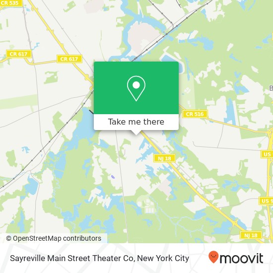 Mapa de Sayreville Main Street Theater Co