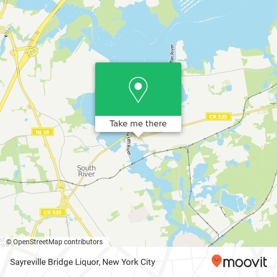 Sayreville Bridge Liquor map