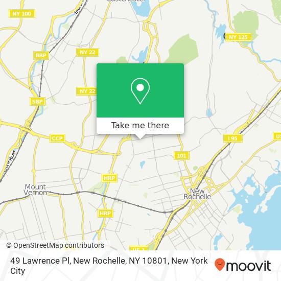 Mapa de 49 Lawrence Pl, New Rochelle, NY 10801