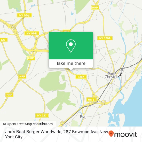 Mapa de Joe's Best Burger Worldwide, 287 Bowman Ave