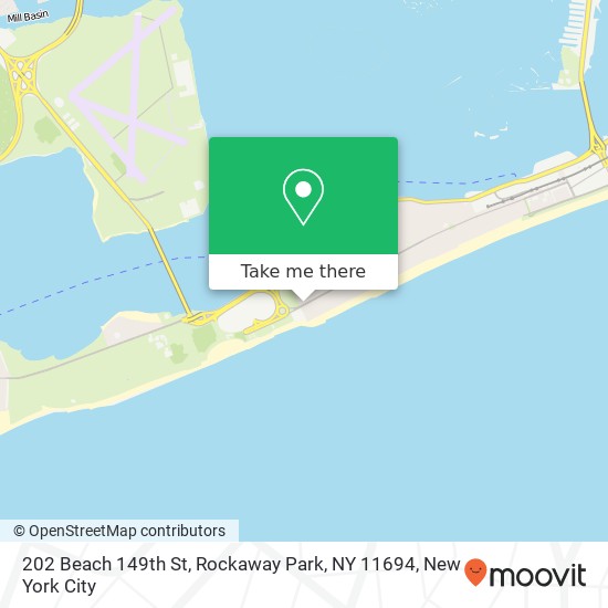 Mapa de 202 Beach 149th St, Rockaway Park, NY 11694