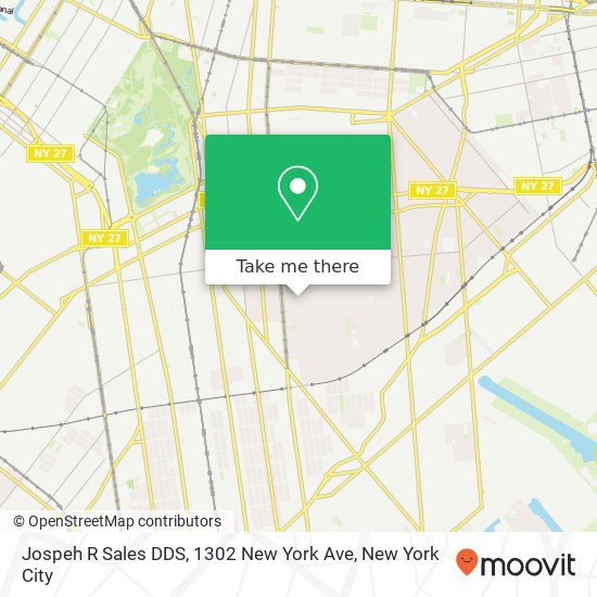 Mapa de Jospeh R Sales DDS, 1302 New York Ave