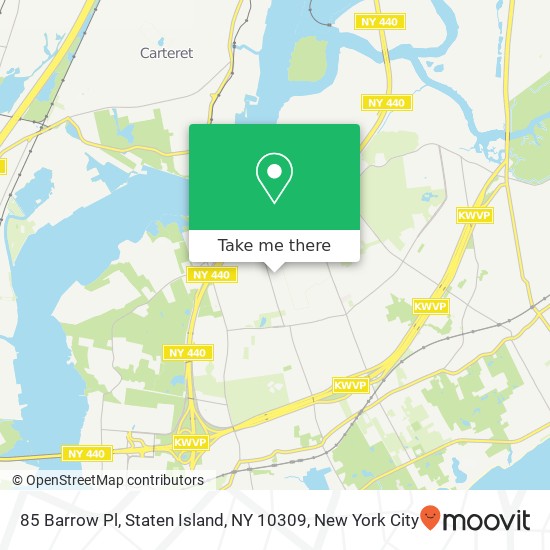 Mapa de 85 Barrow Pl, Staten Island, NY 10309