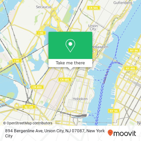 894 Bergenline Ave, Union City, NJ 07087 map