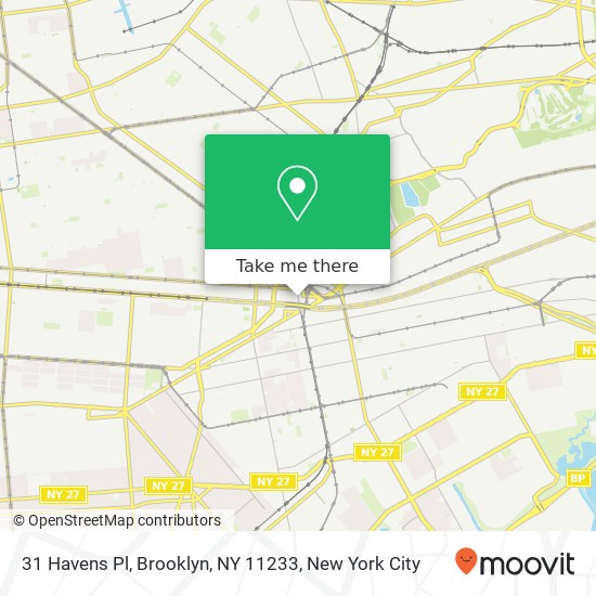 31 Havens Pl, Brooklyn, NY 11233 map