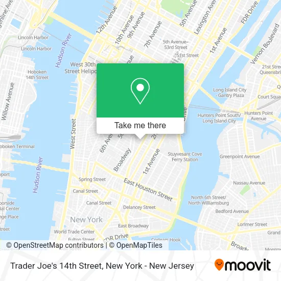 Trader Joe's 14th Street map