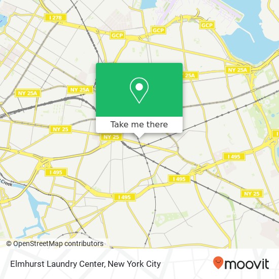 Mapa de Elmhurst Laundry Center, 45-12 74th St