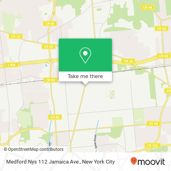 Mapa de Medford Nys 112 Jamaica Ave.