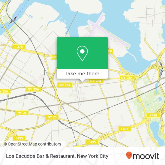 Mapa de Los Escudos Bar & Restaurant, 8509 Northern Blvd