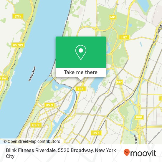 Mapa de Blink Fitness Riverdale, 5520 Broadway