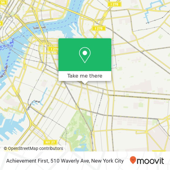 Mapa de Achievement First, 510 Waverly Ave