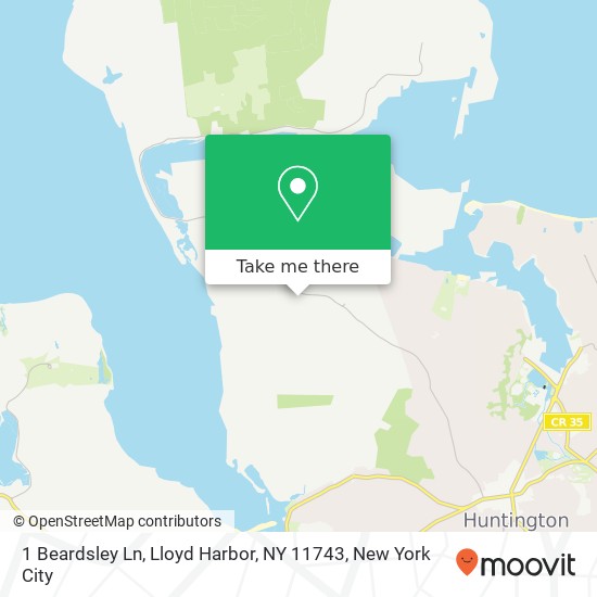 Mapa de 1 Beardsley Ln, Lloyd Harbor, NY 11743