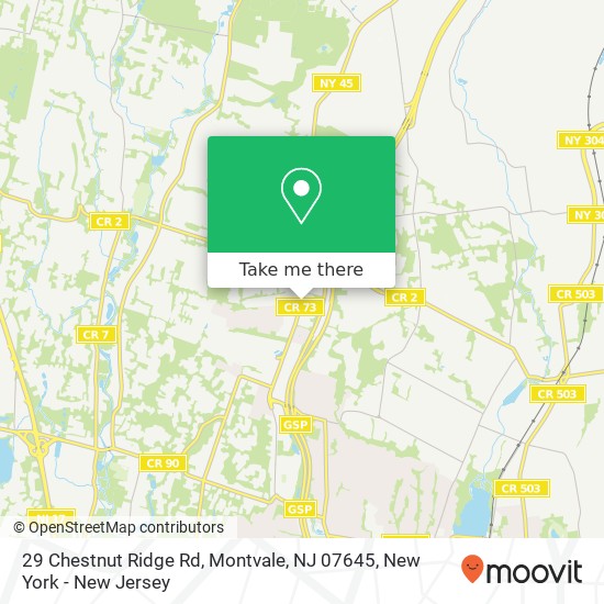 Mapa de 29 Chestnut Ridge Rd, Montvale, NJ 07645