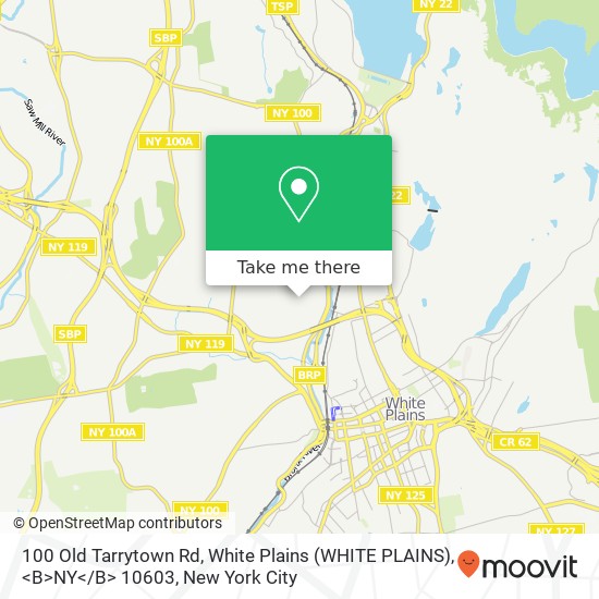 Mapa de 100 Old Tarrytown Rd, White Plains (WHITE PLAINS), <B>NY< / B> 10603