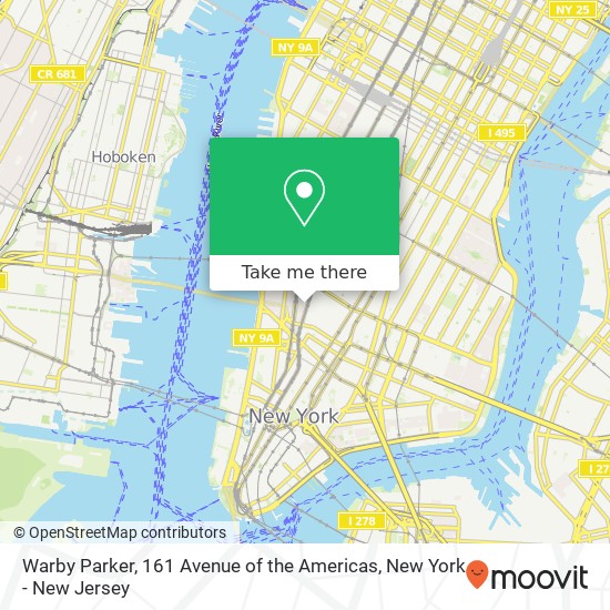 Warby Parker, 161 Avenue of the Americas map